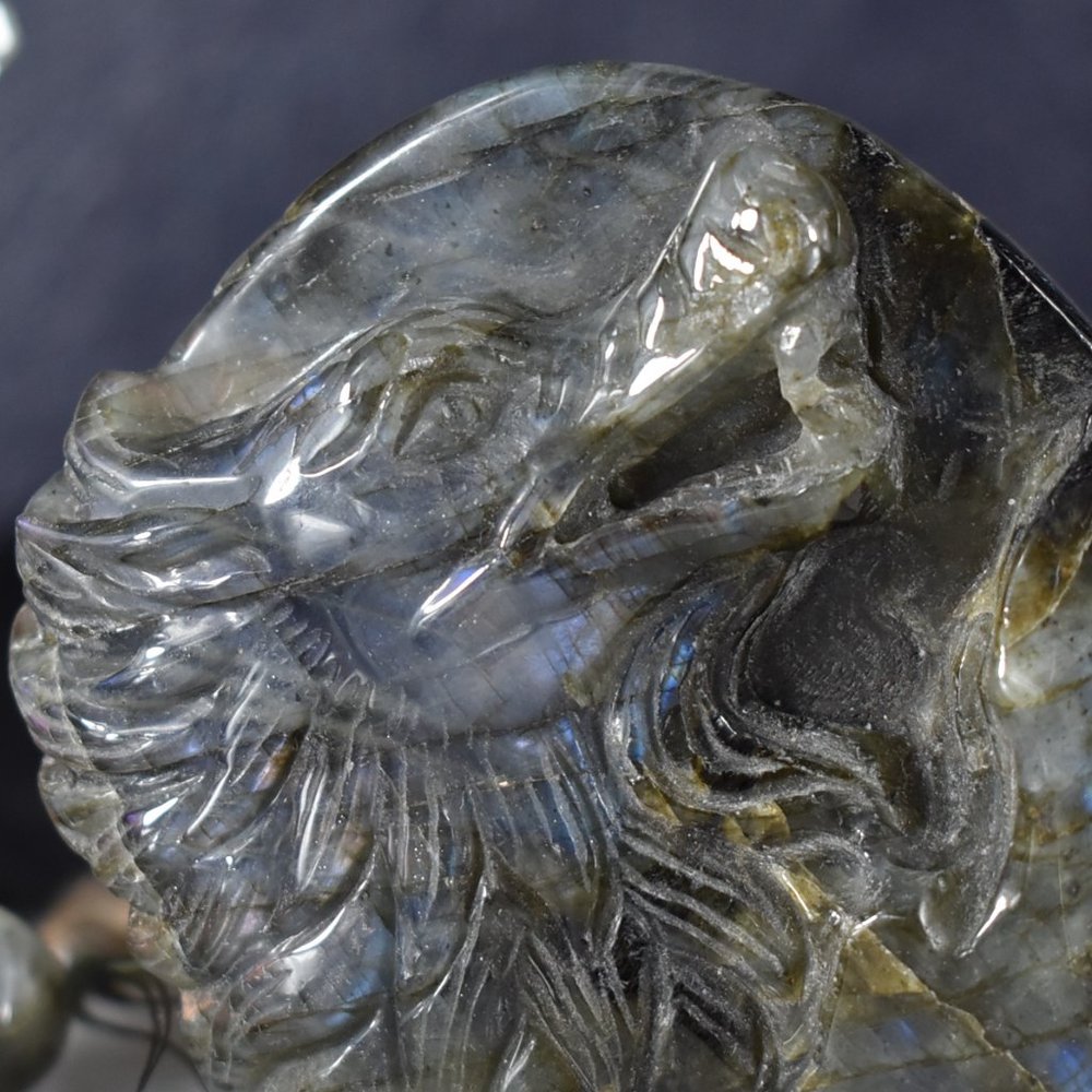 Flash Labradorite Dragon Head - Picture 6 of 12